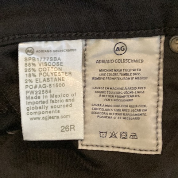 AG Women’s Soft Jean- The Farrah High Rise Skinny Ankle Black size 26 regular - Picture 8 of 9